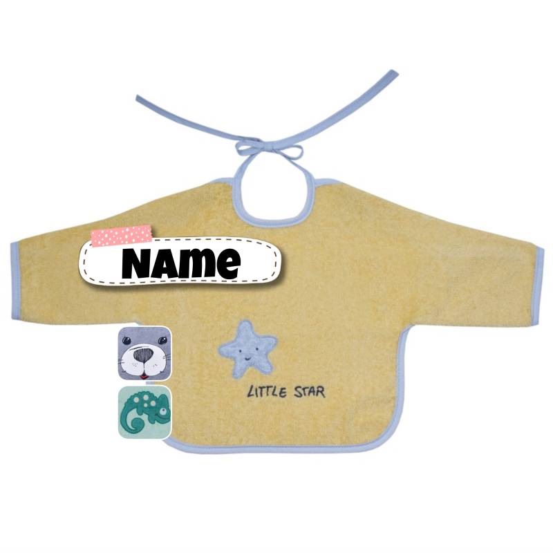 Langarm Lätzchen Baby Bestickt Mit Namen | 100% Baumwolle Personalisiert Ärmel Verschiedene Varianten von Etsy - SticklingDE