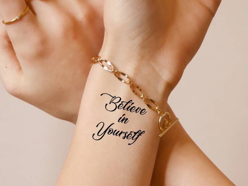 Temporäre Tattoo Frauen, Believe in Yourself | 3Er Set von Etsy - StudioMelitta