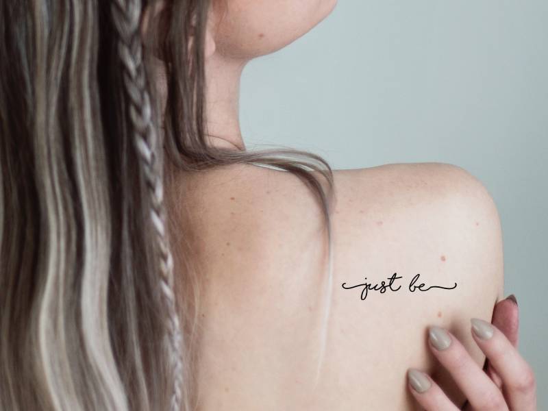 Temporäre Tattoo Frauen, Just Be | 3Er Set von Etsy - StudioMelitta