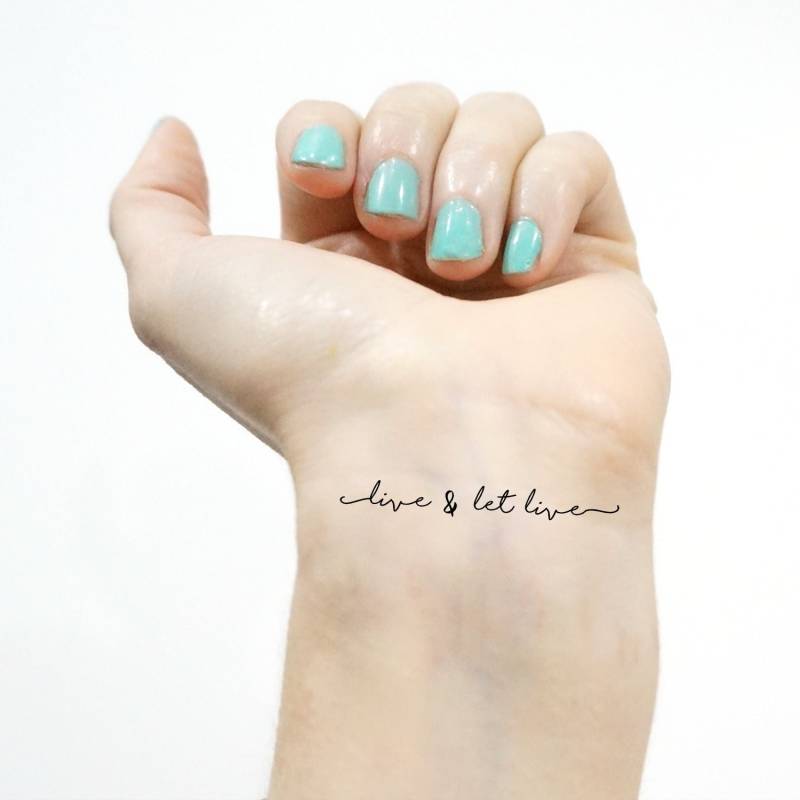 Temporäre Tattoo Frauen, Leben Und Lassen | 3Er Set von Etsy - StudioMelitta