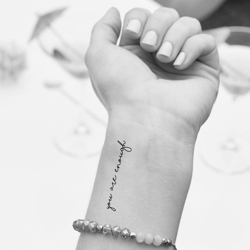 Temporäres Tattoo Frauen, Du Bist Genug | 3Er Set von Etsy - StudioMelitta