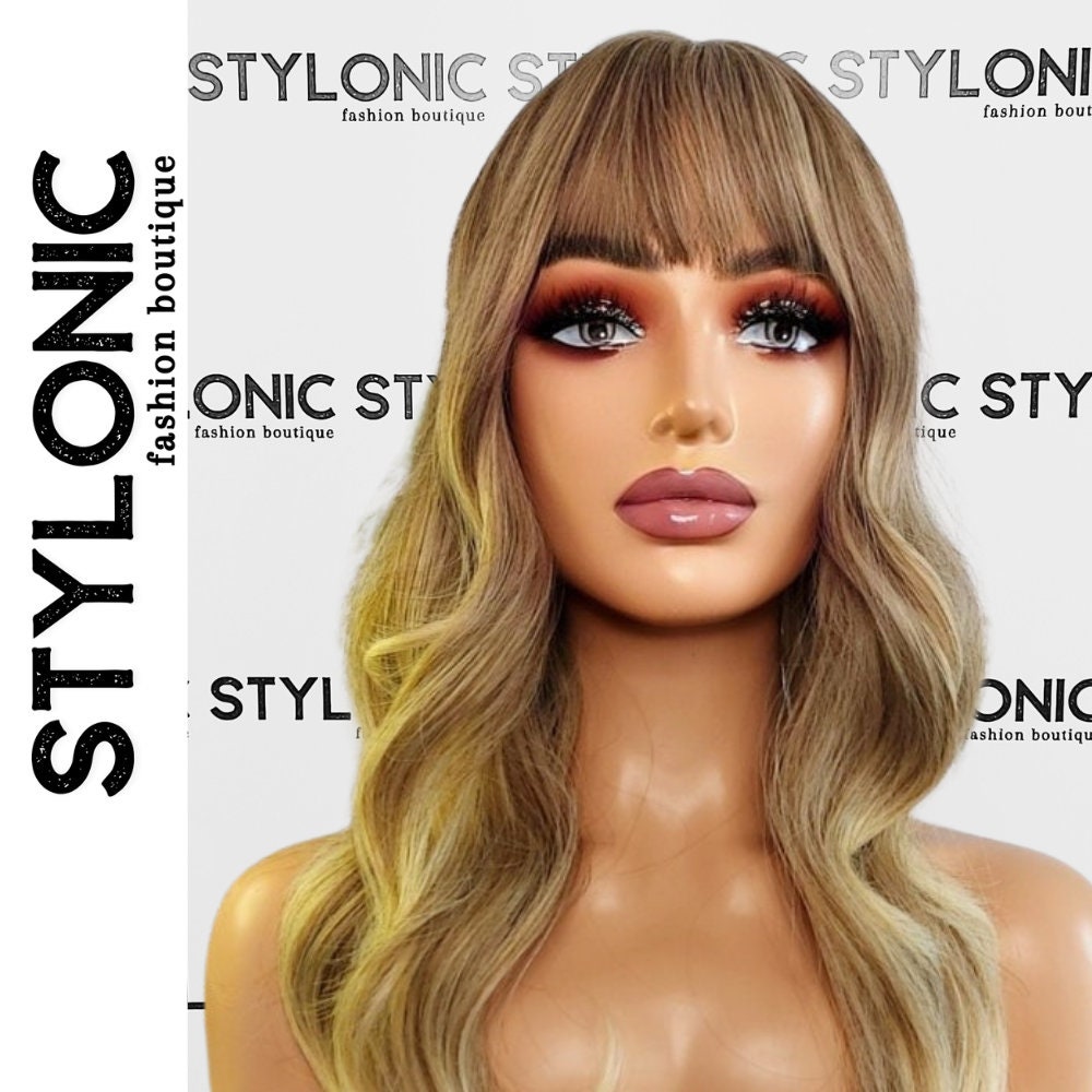 Natürliche Blonde Perücke - Wispy Fringe Kleberlose Hitze Sicher, Tägliche Tragen, Alopezie Kunsthaar Unisex Perücken von Etsy - StylonicWigs