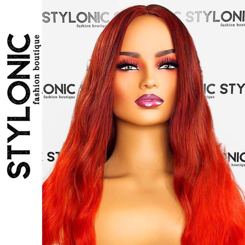 Ombre Rote Perücke Balayage Roots - Kleberlos, Hitzebeständig, Täglich Tragen, Cosplay, Anime Unisex Perücken von Etsy - StylonicWigs