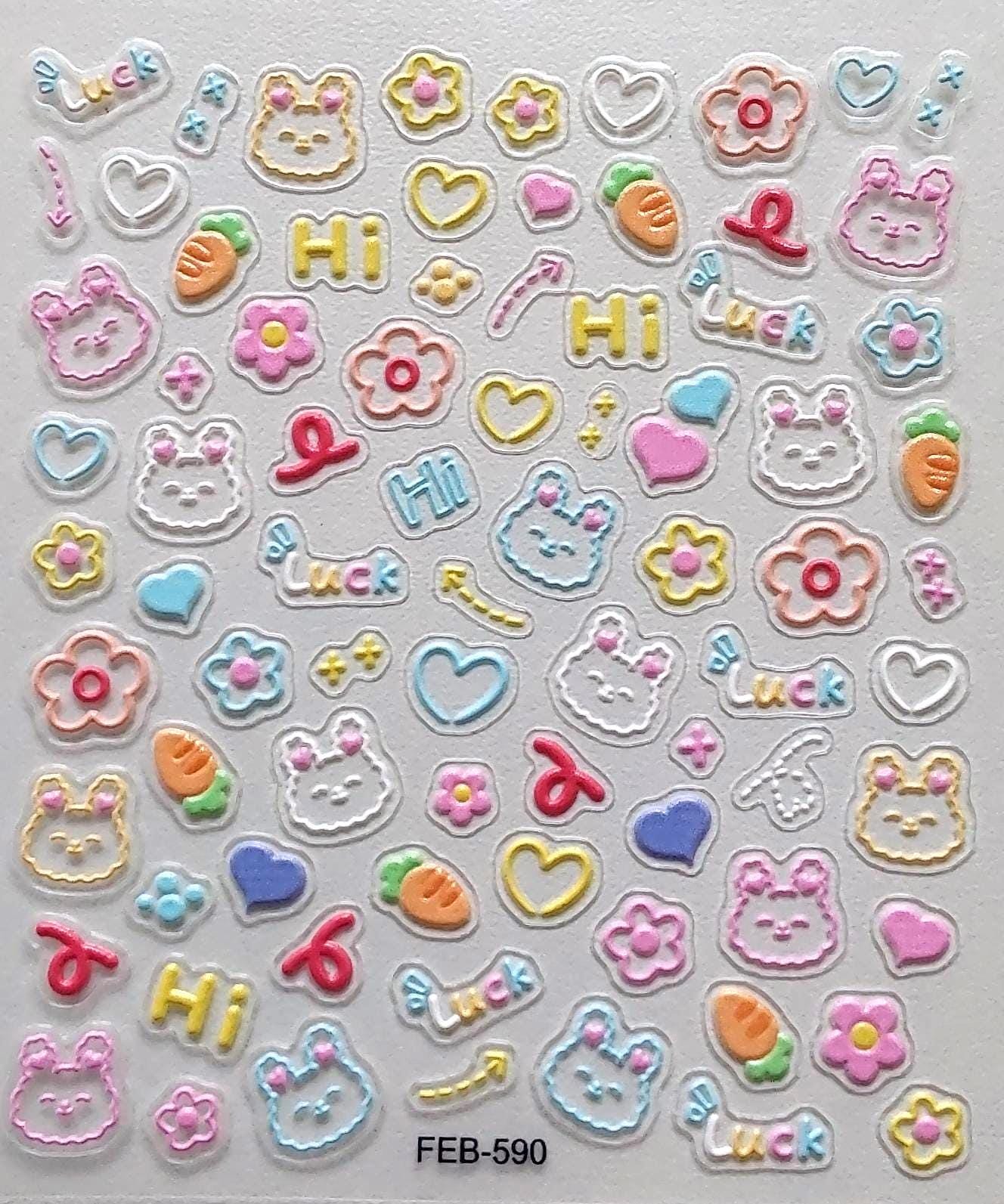 3D Nail Aufkleber /Hase 590/Kreative Nägel Gestaltung/Selbstklebend 3D Nail Aufkleber /Hase 590/Kreative Nägel Gestaltung/Selbstklebend von Etsy - Sumkiste