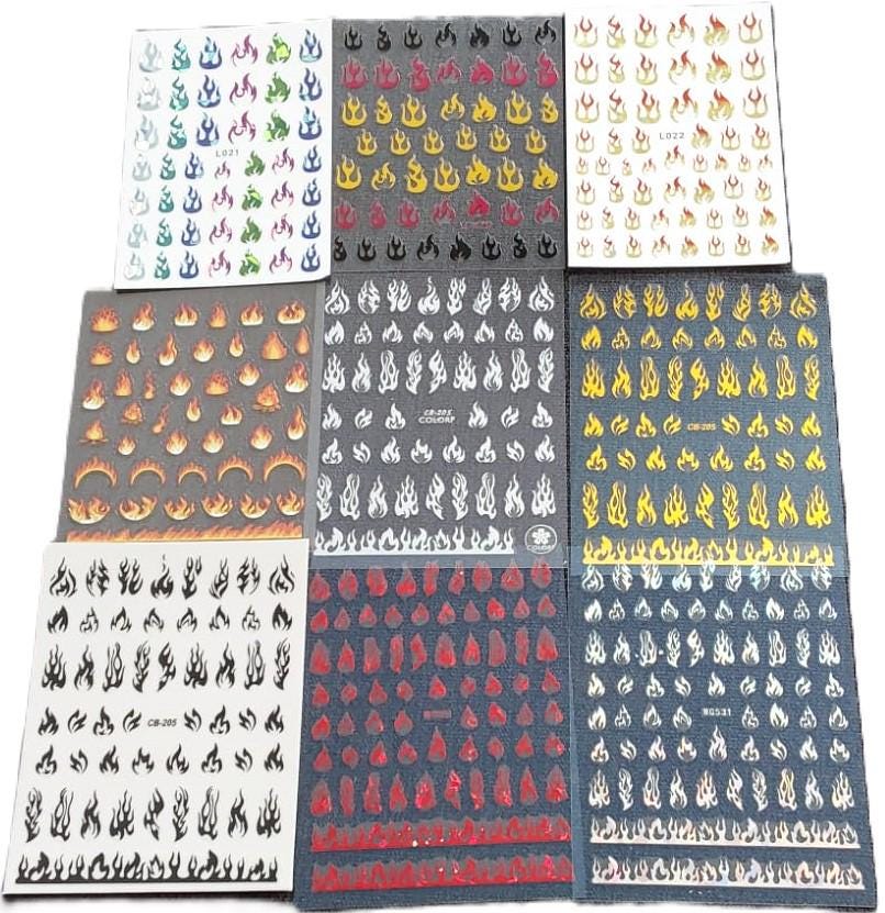 Nägel Aufkleber /Feuer Und Flamme/Verschiedene Farben Nägel Aufkleber /Feuer Und Flamme/Verschiedene Farben von Etsy - Sumkiste