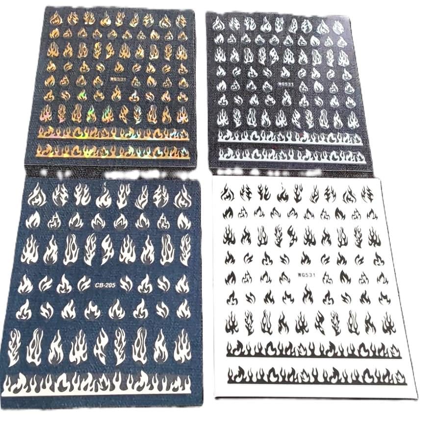 Nägel Aufkleber /Feuer Und Flamme Set2/Verschiedene Farben Nägel Aufkleber /Feuer Und Flamme Set2/Verschiedene Farben von Etsy - Sumkiste