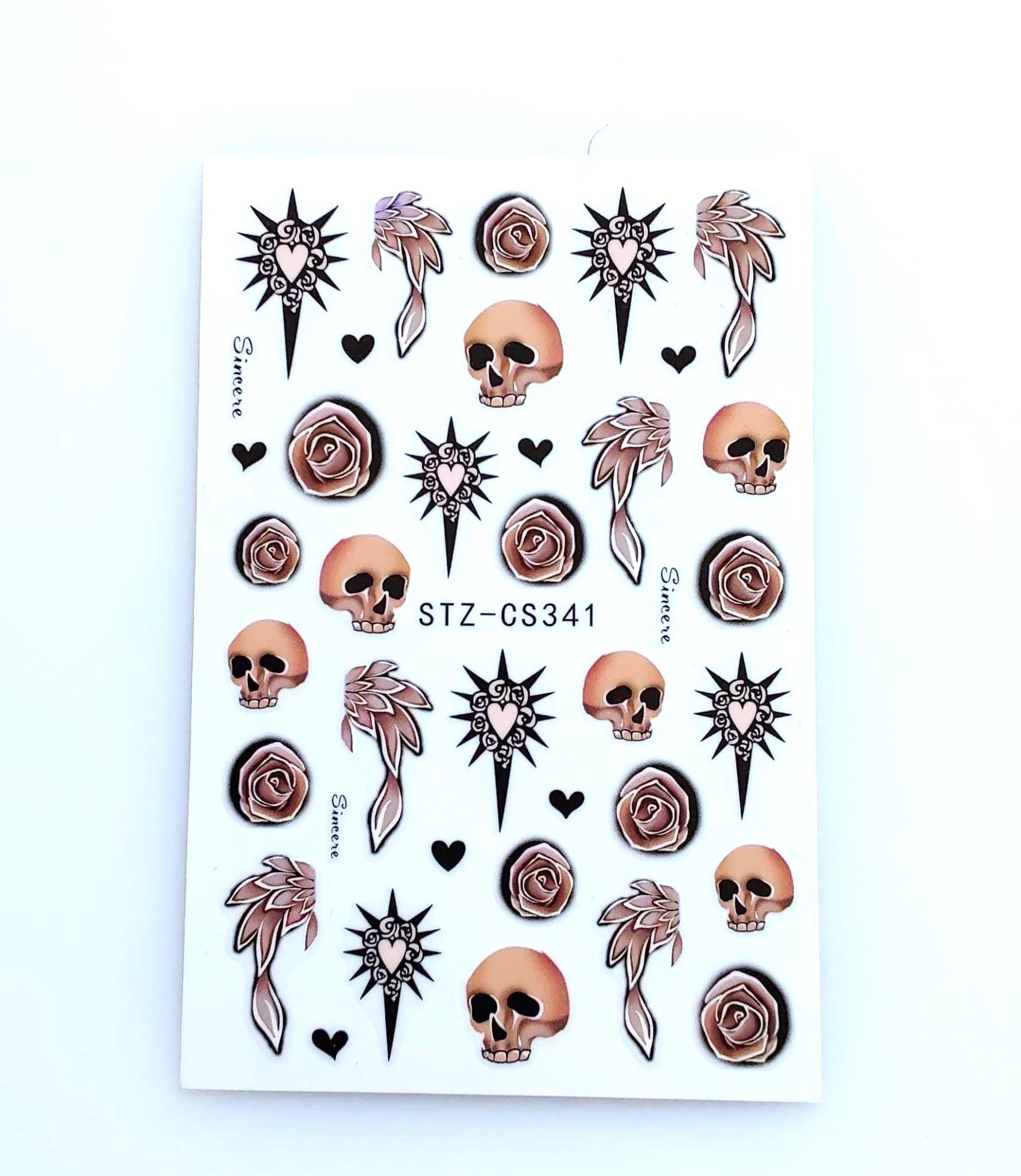 Nail Aufkleber/ Gothic Cs341/Kreative Nägel Gestaltung/Selbstklebend Nail Aufkleber/ Gothic Cs341/Kreative Nägel Gestaltung/Selbstklebend von Etsy - Sumkiste