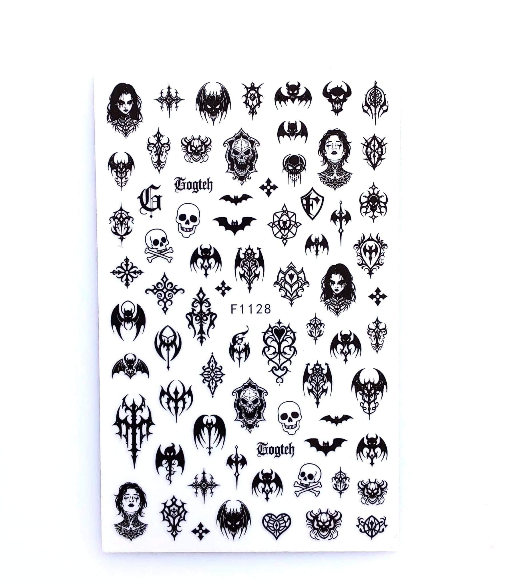 Nail Aufkleber/ Gothic F1128/Kreative Nägel Gestaltung/Selbstklebend Nail Aufkleber/ Gothic F1128/Kreative Nägel Gestaltung/Selbstklebend von Etsy - Sumkiste