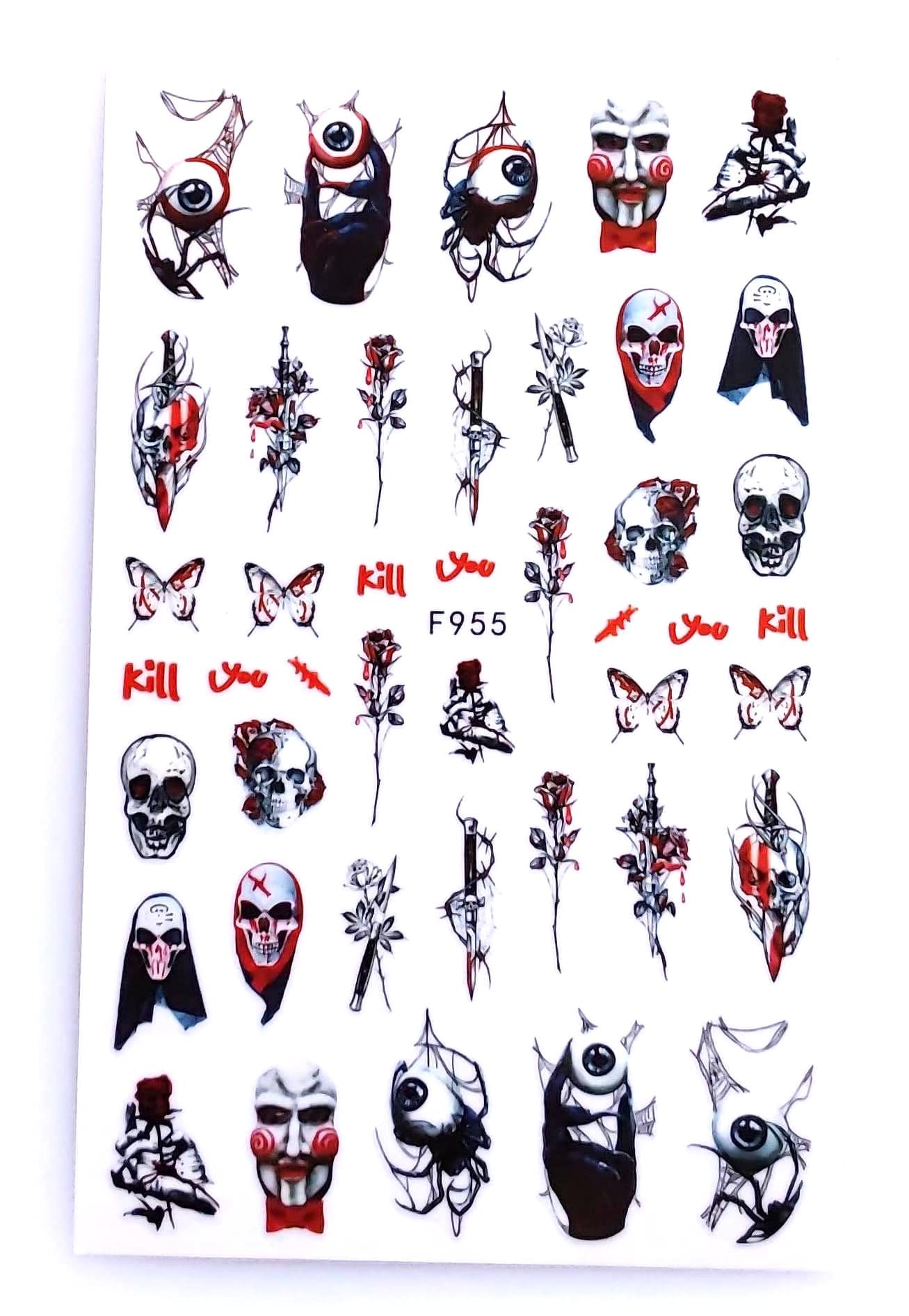 Nail Aufkleber/ Gothic F955/Kreative Nägel Gestaltung/Selbstklebend Halloween Nail Aufkleber/ Gothic F955/Kreative Nägel Gestaltung/Selbstklebend Halloween von Etsy - Sumkiste