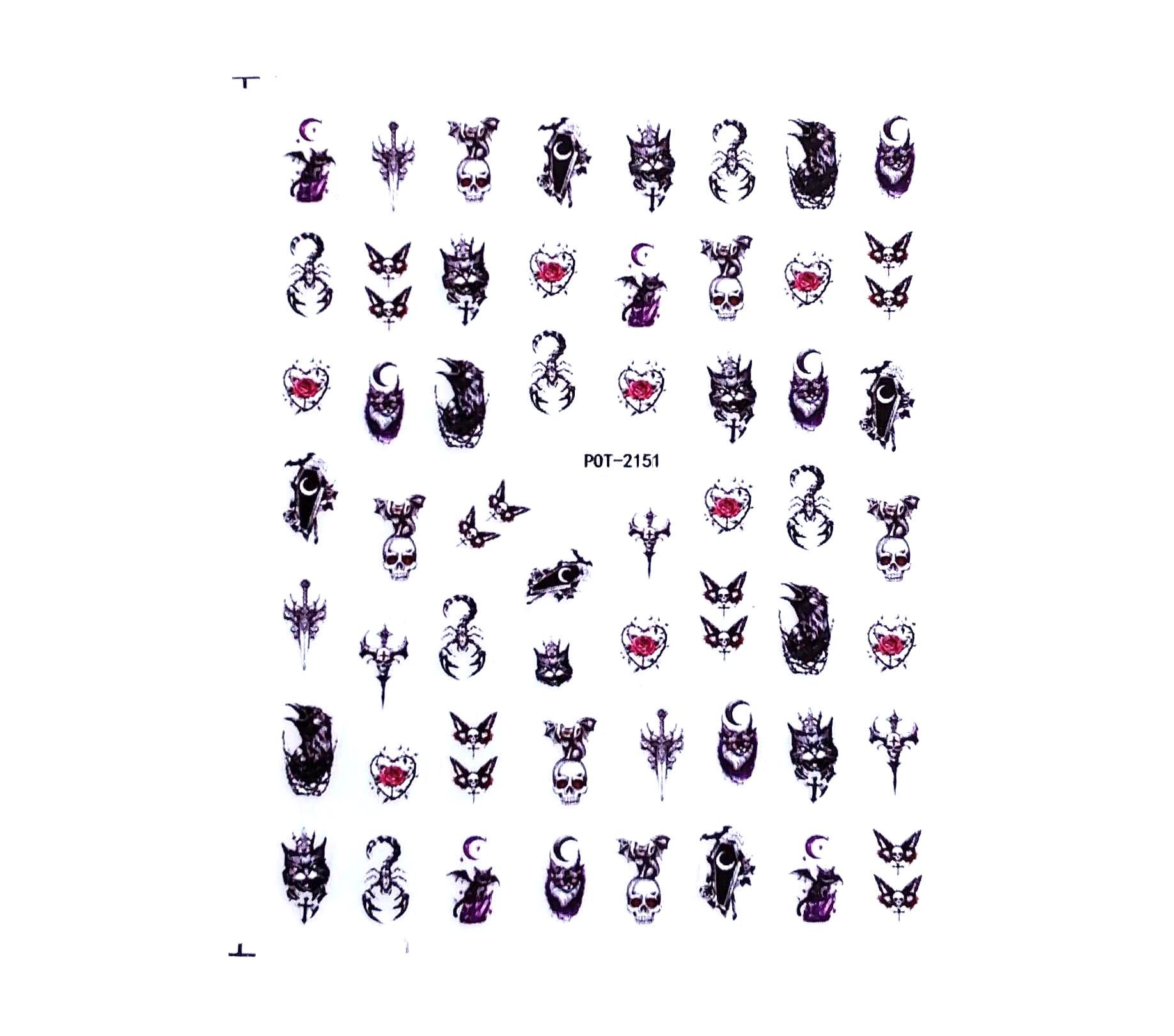 Nail Aufkleber/ Gothic Pot2151/Kreative Nägel Gestaltung/Selbstklebend Halloween Nail Aufkleber/ Gothic Pot2151/Kreative Nägel Gestaltung/Selbstklebend Halloween von Etsy - Sumkiste