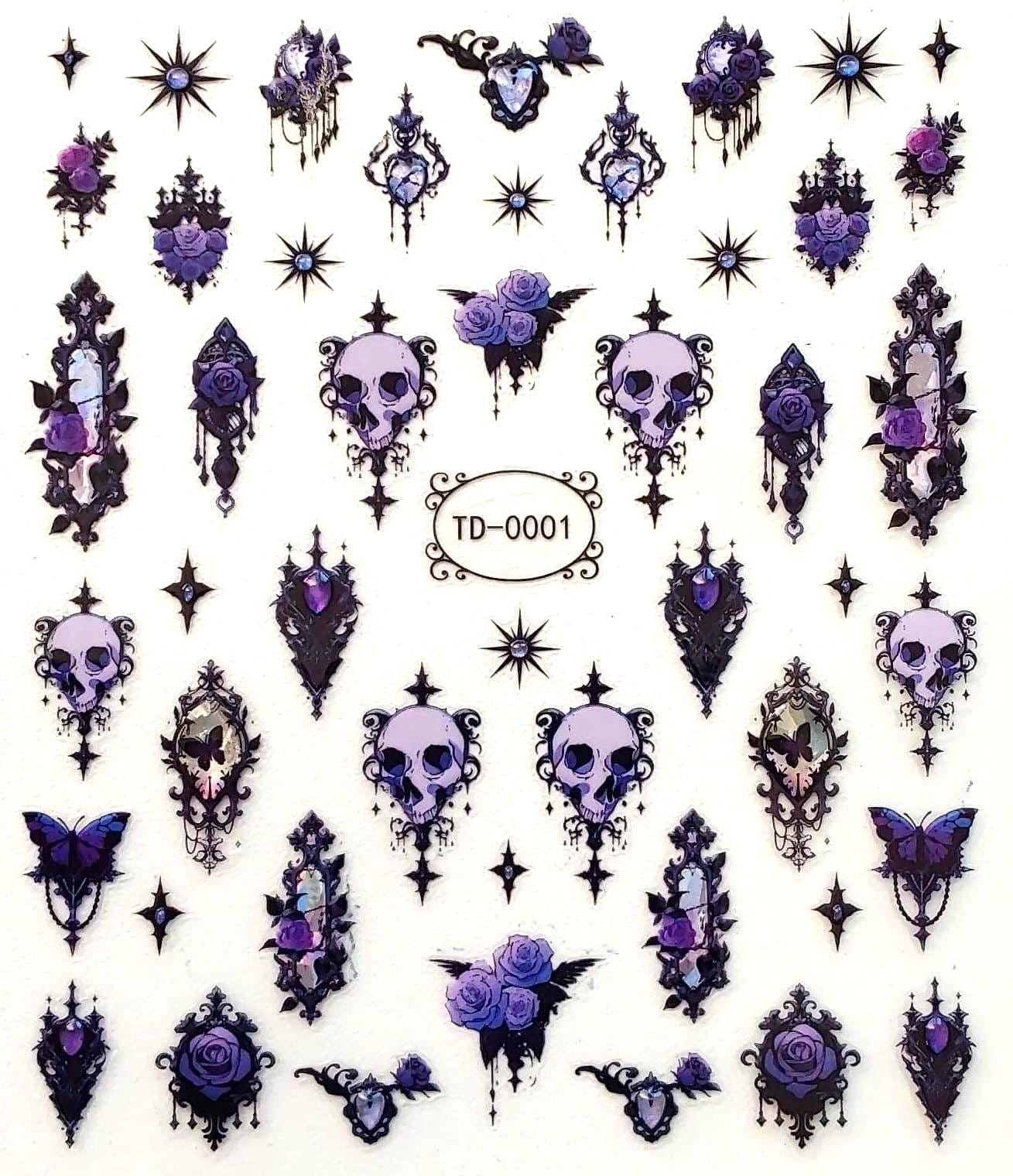 Nail Aufkleber/Gothic 0001/Kreative Nägel Gestaltung/Selbstklebend Nail Aufkleber/Gothic 0001/Kreative Nägel Gestaltung/Selbstklebend von Etsy - Sumkiste