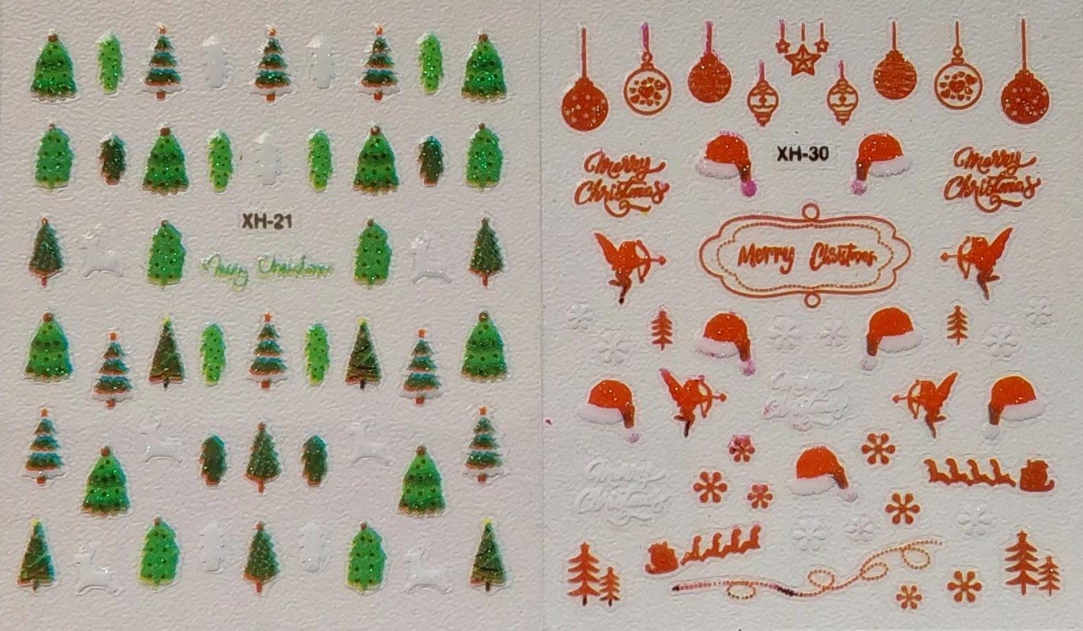 Nail Aufkleber/Weihnachten 0005/Kreative Nägel Gestaltung/Selbstklebend von Etsy - Sumkiste