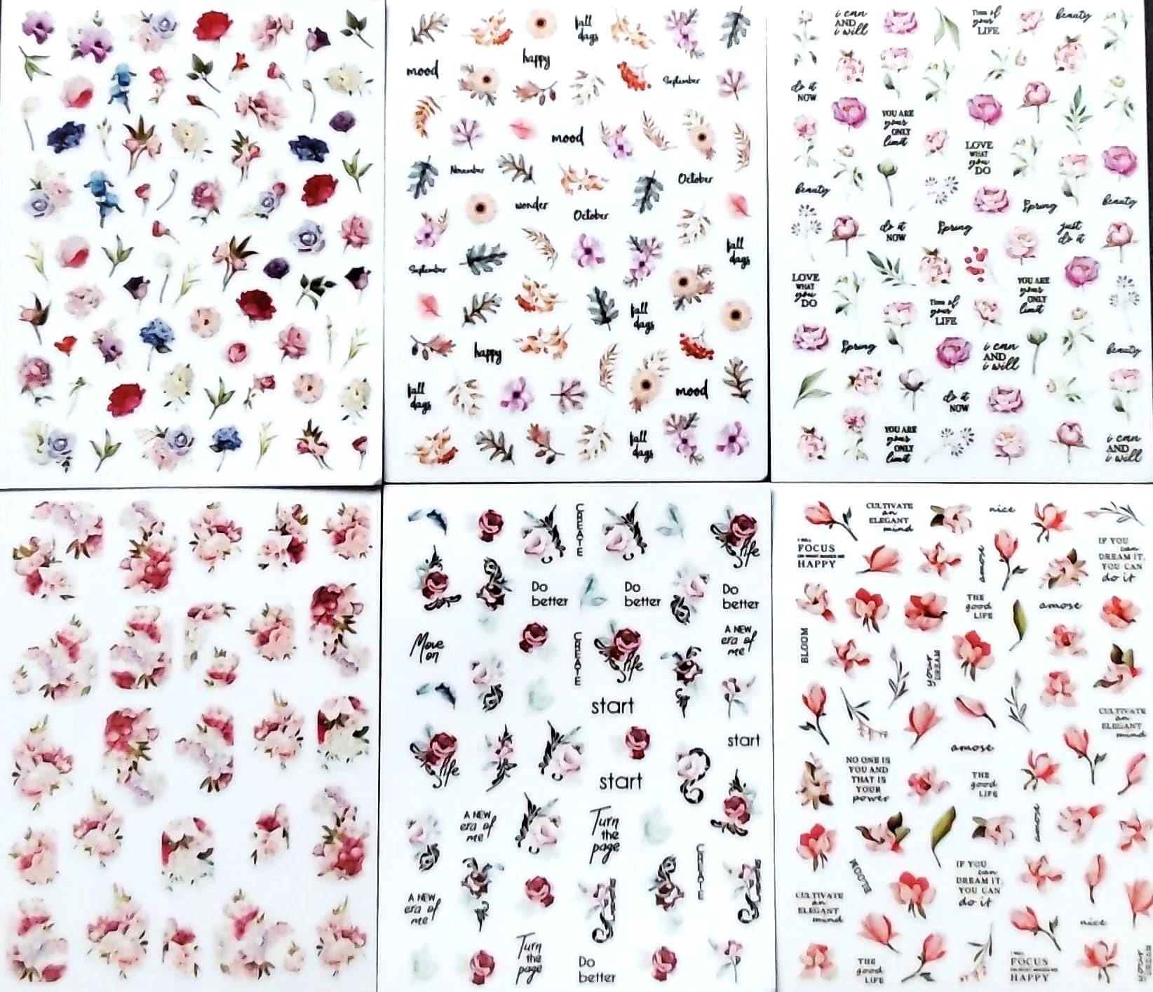 Nail Sticker/Nägel Aufkleber Blumen Rose Pfingstrose Lilie Nail Sticker/Nägel Aufkleber Blumen Rose Pfingstrose Lilie von Etsy - Sumkiste