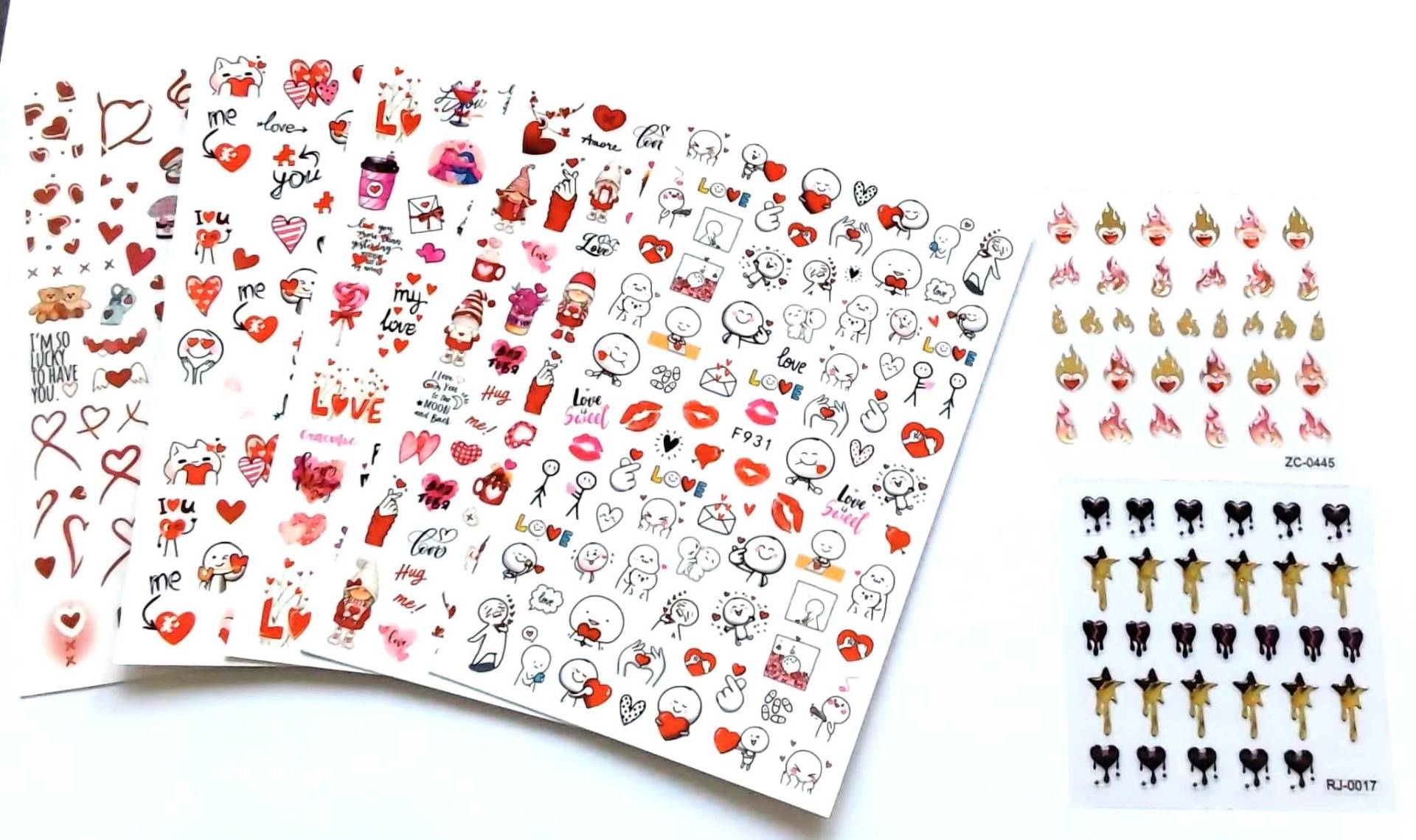 Nail Sticker Liebe/Love Verschiedene Muster Aufkleber Nail Sticker Liebe/Love Verschiedene Muster Aufkleber von Etsy - Sumkiste