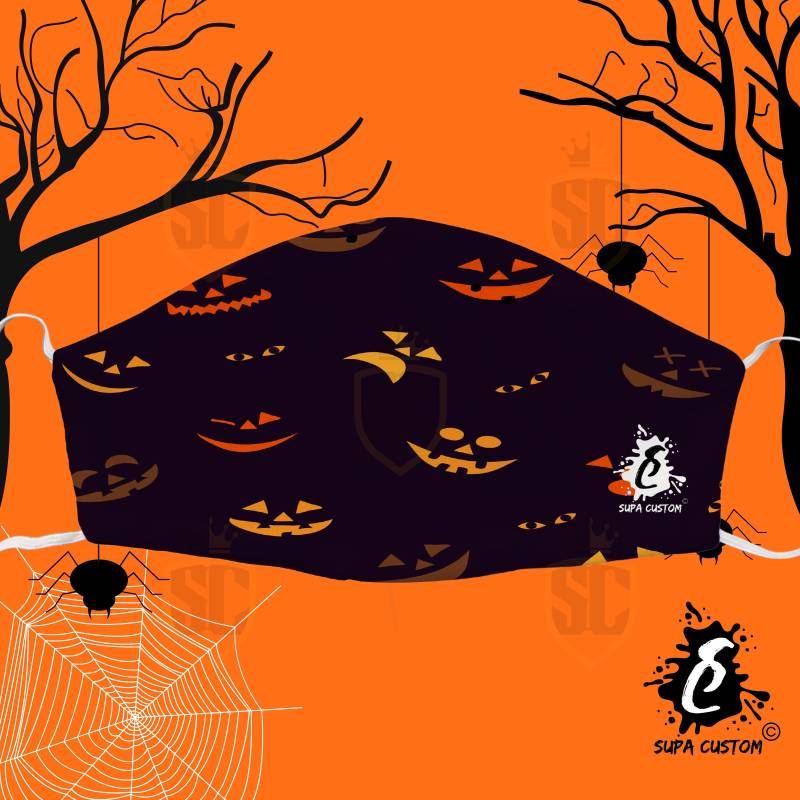 Jack O Windlicht Halloween Gesichtsmaske. Baumwolle Dreischichtig Mit Filtertasche. Kürbis Herbst Gesichtsmasken. Waschbare Gesichtsbedeckung von Etsy - SupaCustom