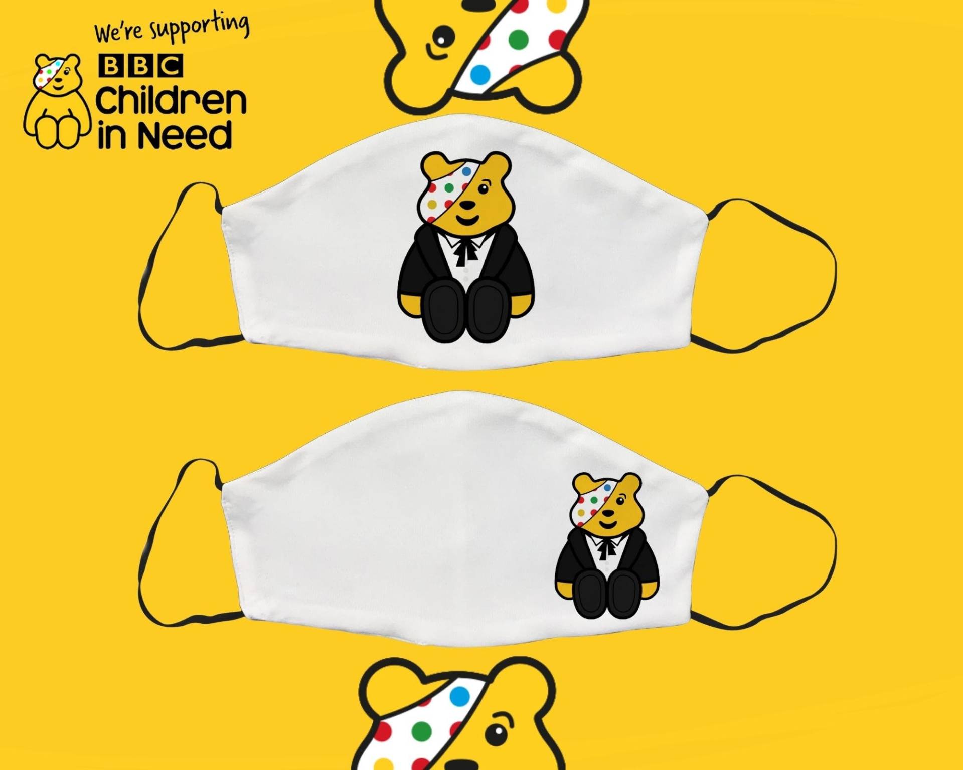 Pudsey Bär, Doctor Who Gesichtsmaske, Baumwoll Charity Maske, Verstellbare Gesichtsbedeckung Mit Filtertasche, Erwachsene Geschenke in Uk von Etsy - SupaCustom