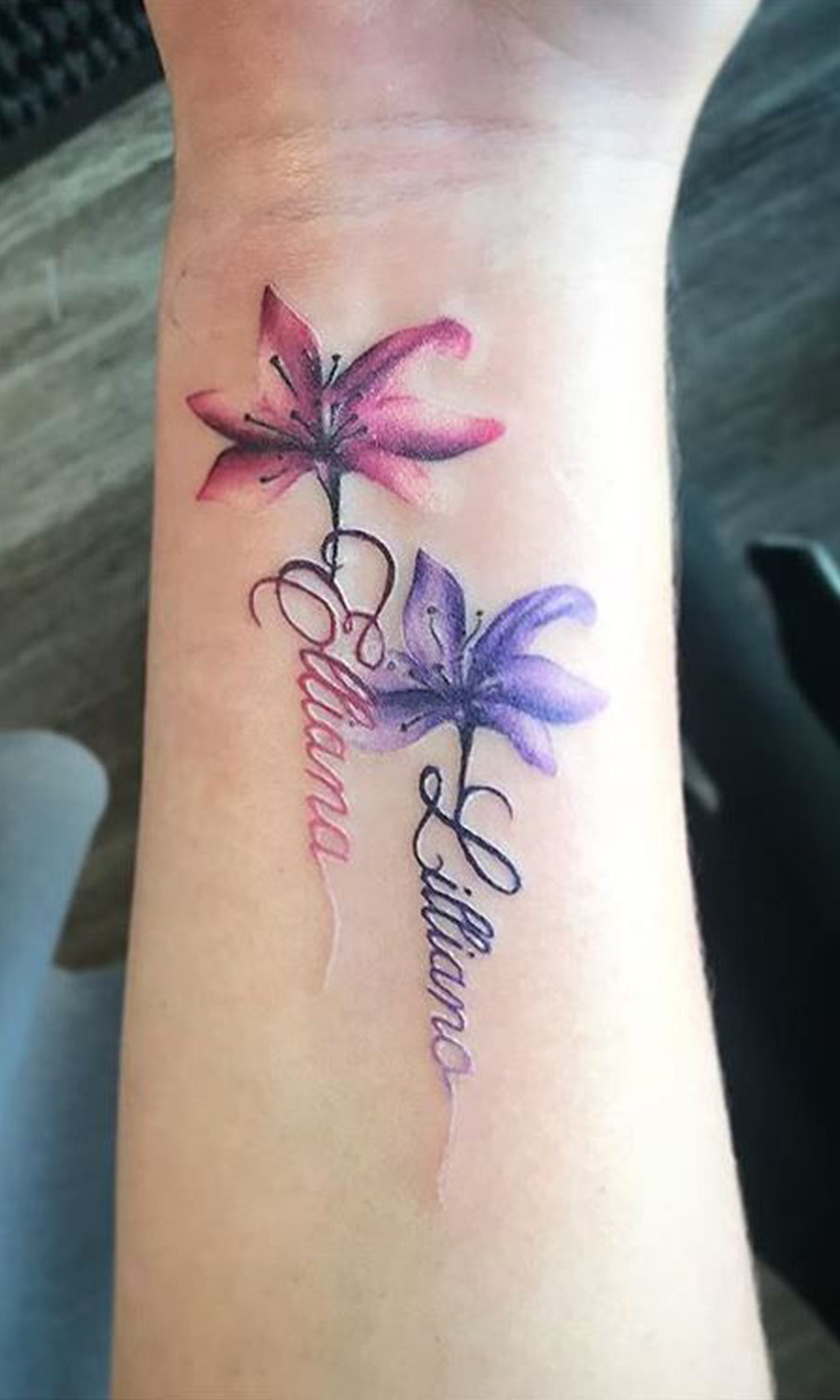 Benutzerdefinierte Blume Kinder Name Temporäre Tattoo, Personalisierte Blumen Fake Tattoo Geschenk Für Mädchen Tochter Mama Frau, Muttertag von Etsy - SvenHStore