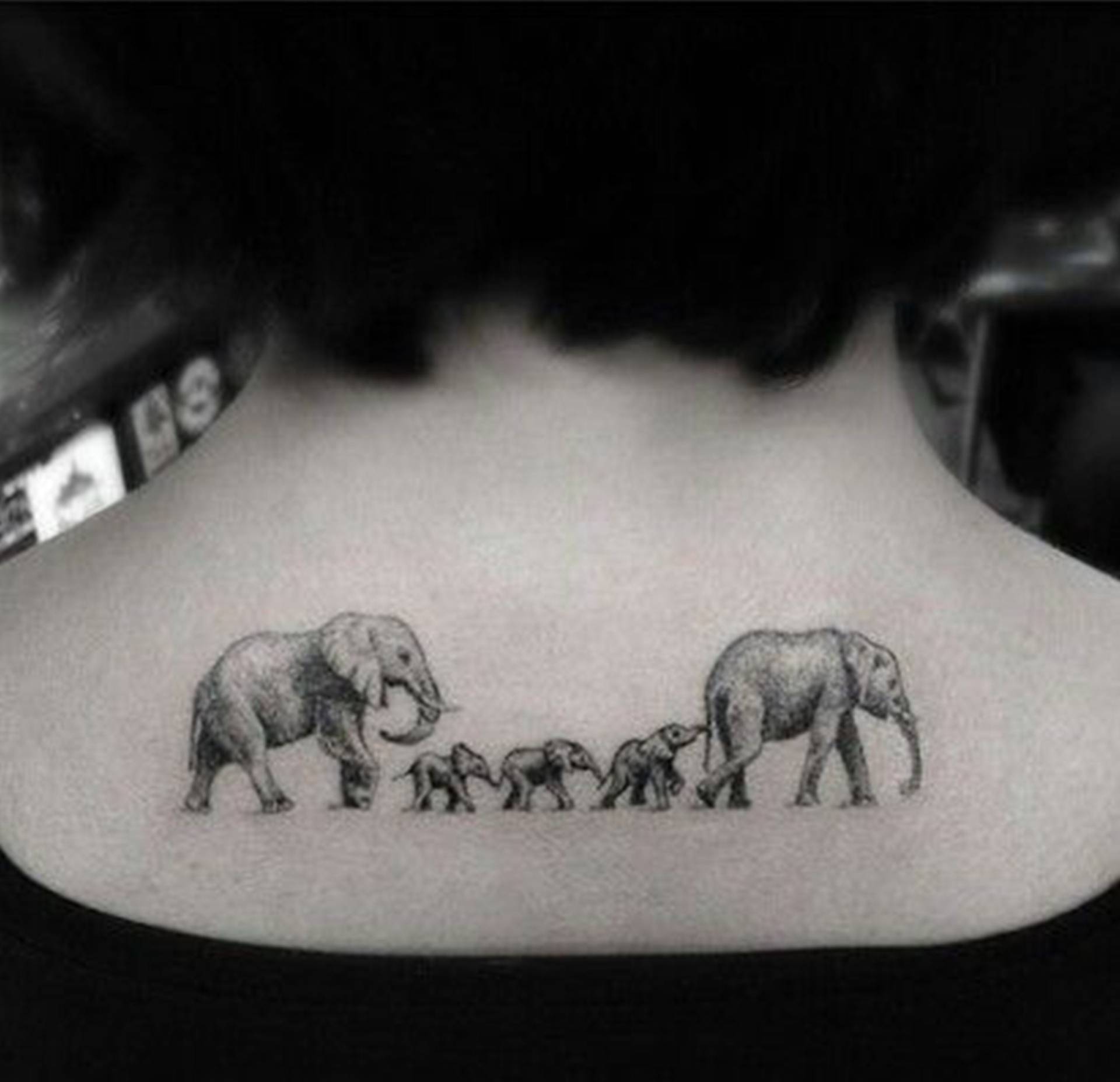 Elefanten Familie Benutzerdefinierte Temporäre Tattoo, Elefant Mitglied Entfernbares Wasserdicht Tattoo Geschenk Für Papa von Etsy - SvenHStore