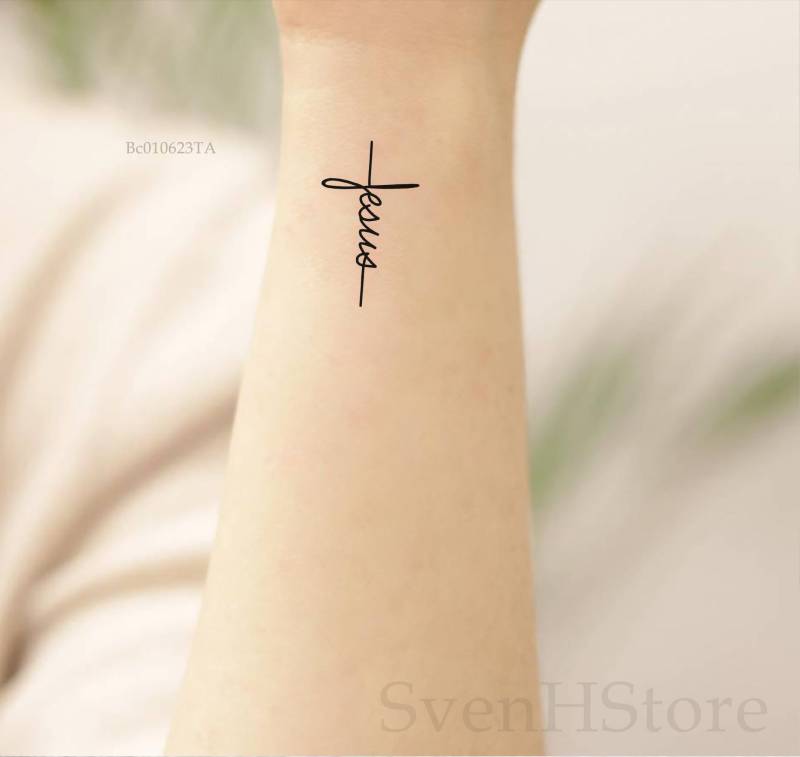 Jesus Christus Kreuz Temporäres Tattoo-Spirituelles Tattoo Entfernbares Fake Tattoo-Religiöses Tattoo-Wasserdichtes Geschenk Für Christliche von Etsy - SvenHStore