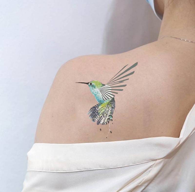 Kolibri Temporäres Tattoo Für Frauen - Boho/Fake Vorlage Bunter von Etsy - SvenHStore