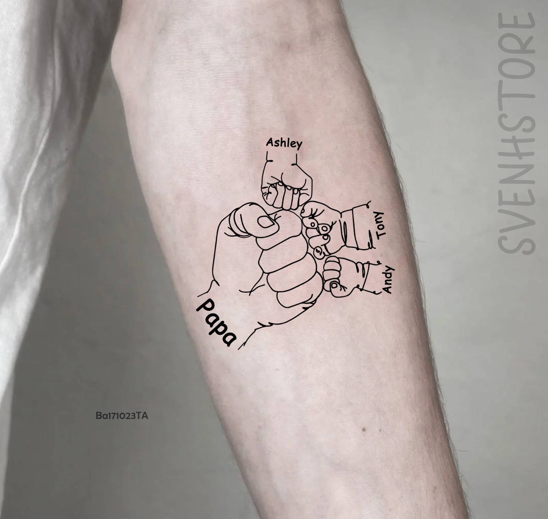 Personalisierte Familie Temporäres Tattoo-Mama Papa Kinder Winziges Wasserdichtes Fake Tattoo-Einzigartiges Tattoo-Familie Händchen Halten Geschenk von Etsy - SvenHStore