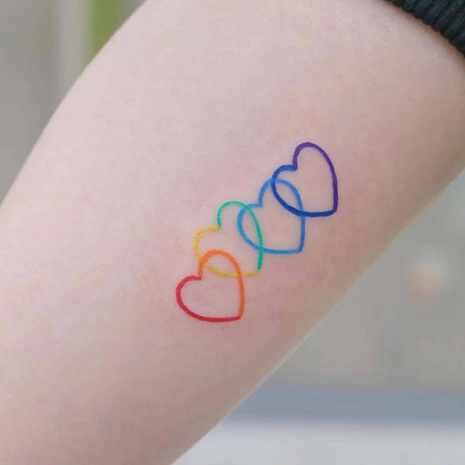 Regenbogen Herz Temporäres Tattoo, Kleines Paar Geschenke Für Freunde, Fake Pride von Etsy - SvenHStore