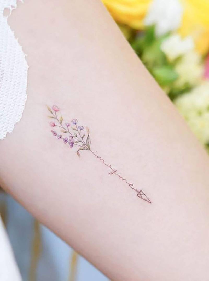 stellen Sie Sich Vor, Blume Entfernbares Tattoo, Fake Blumen Tattoo Für Mädchen, Personalisierte Temporäre Wasserdicht, Mit Namen Und von Etsy - SvenHStore