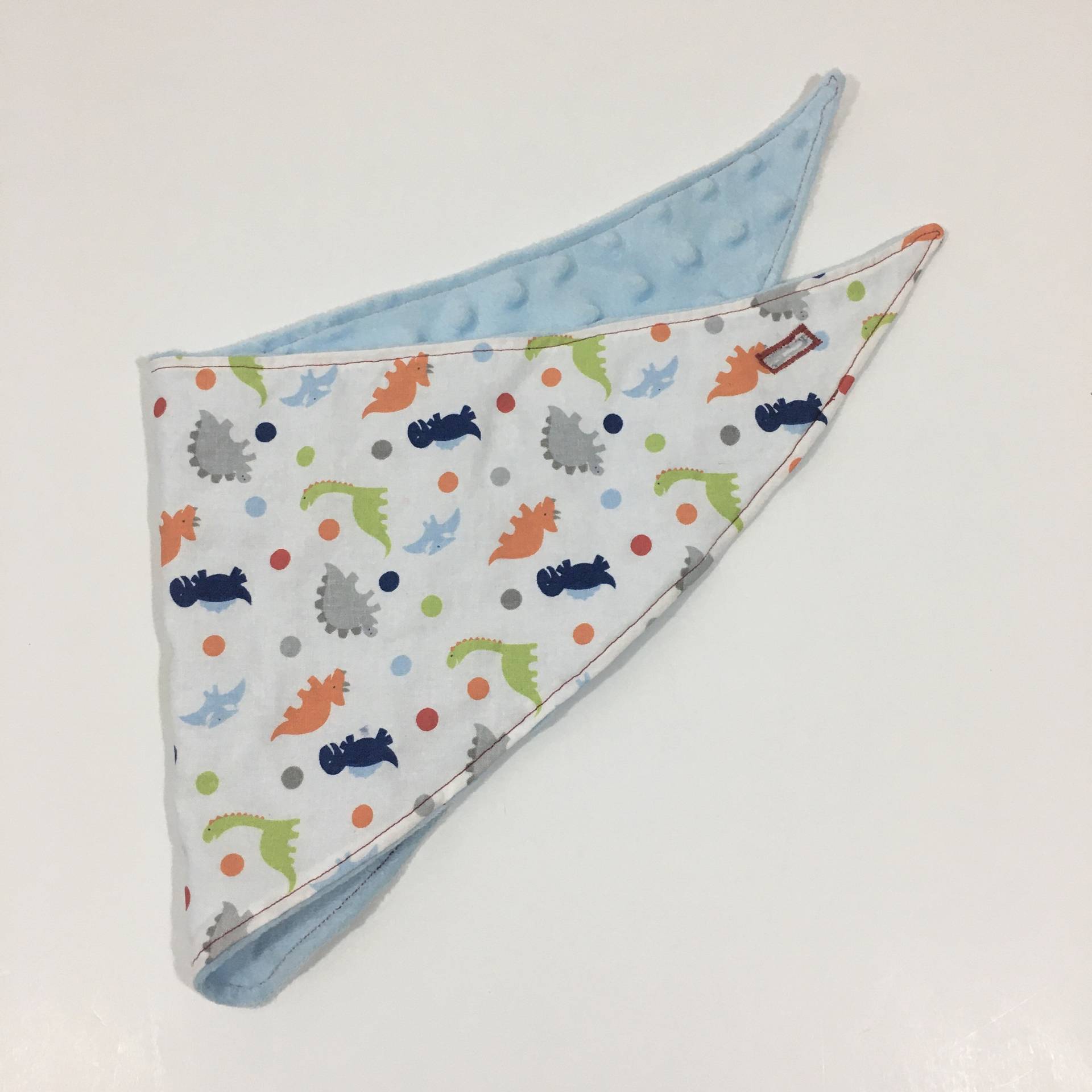 Daring Dino Bandana Bib - Großes Baby Minky Beißtuch Dinosaurier von Etsy - SweetBabyJaneCo