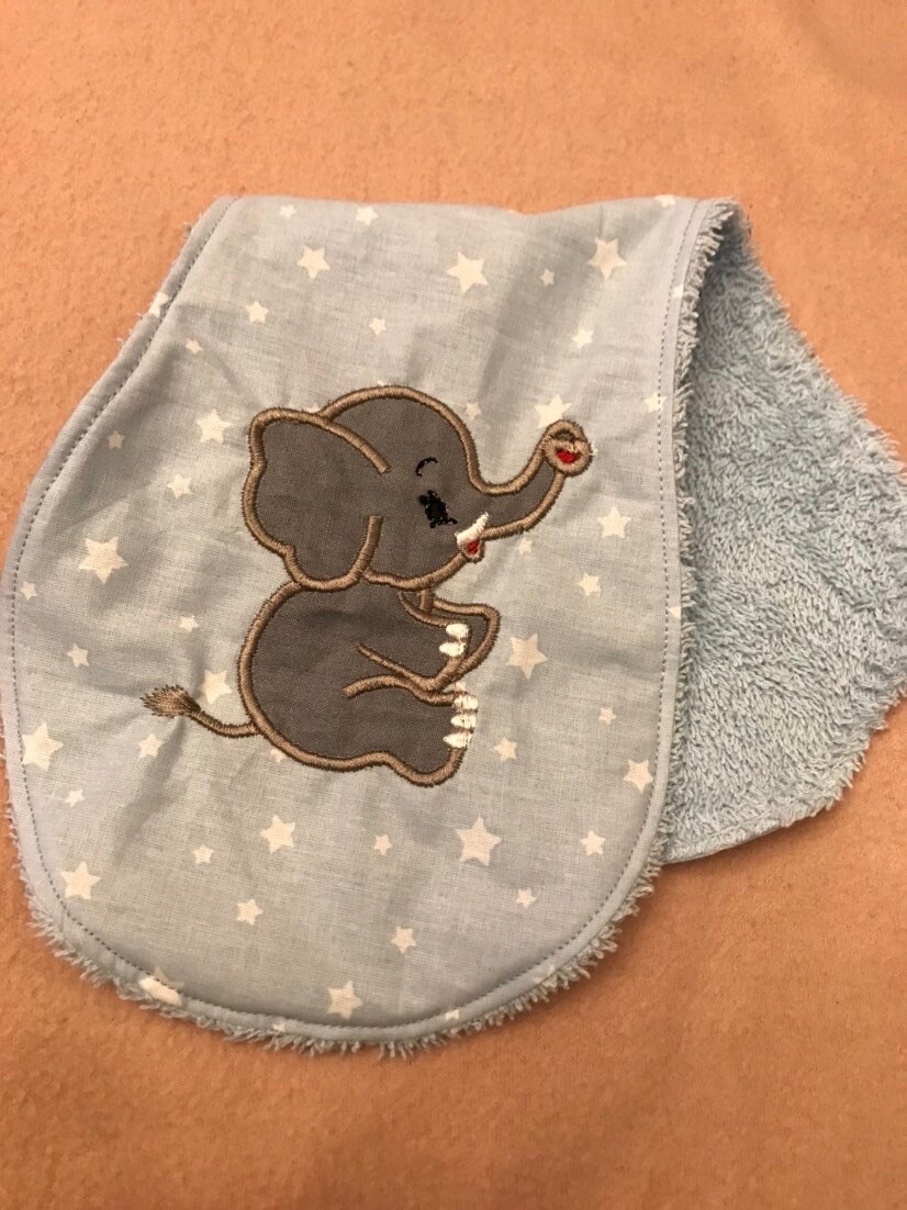 Spucktuch Elefant von Etsy - SweetBabyandmore