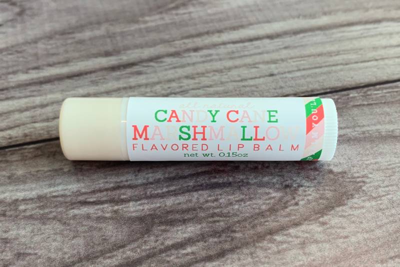 Candy Cane Marshmallow Lippenbalsam - Ganz Natürlich Handgemacht von Etsy - SweetLipsLBCo