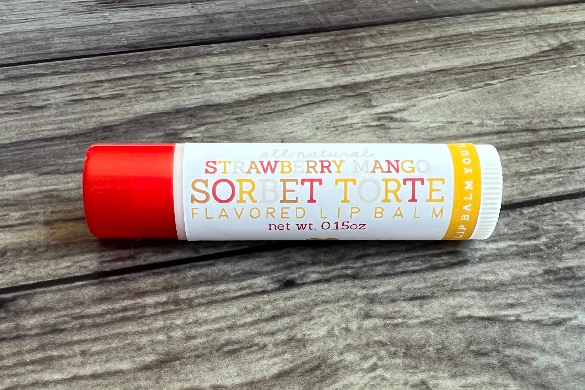 Erdbeer Mango Sorbet Torte Lippenbalsam - Naturbelassen Handarbeit von Etsy - SweetLipsLBCo