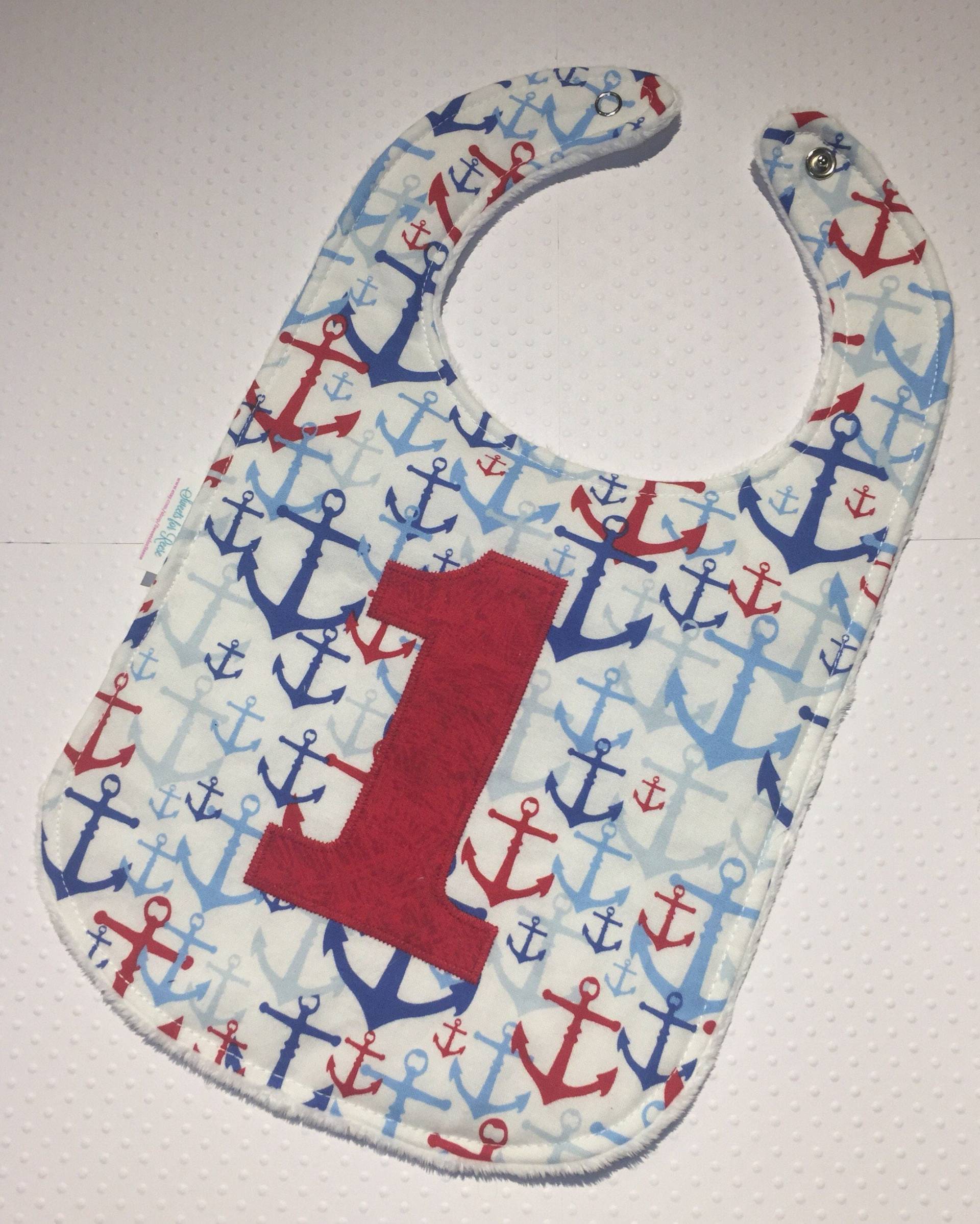 Maritimer Anker Erster Geburtstag Lätzchen Maritimer Anker Erster Geburtstag Lätzchen von Etsy - SweetsforReese