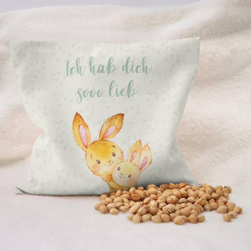 Baby Wärmekissen Personalisiert - Kirschkernkissen Mit Namen Mommy & Baby Rabbit Swook von Etsy - SwookDesign