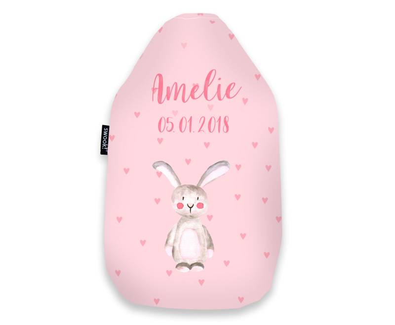 Kinder Wärmflasche Personalisiert - Mit Namen "Hase" Swook von Etsy - SwookDesign