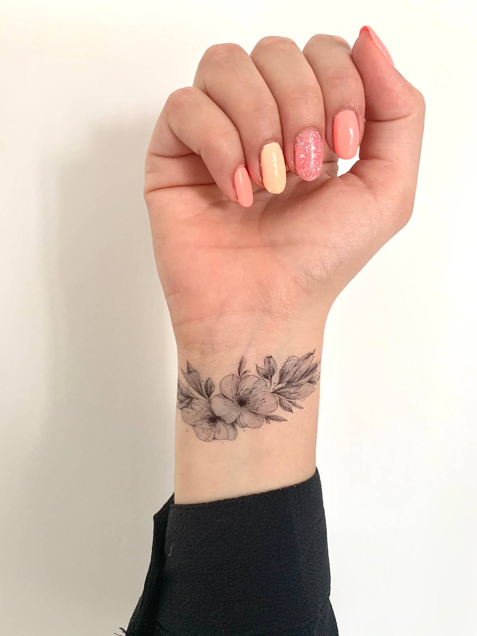 Floral I | 2Er-Set - Temporäres Tattoo von Etsy - TATTOODAY