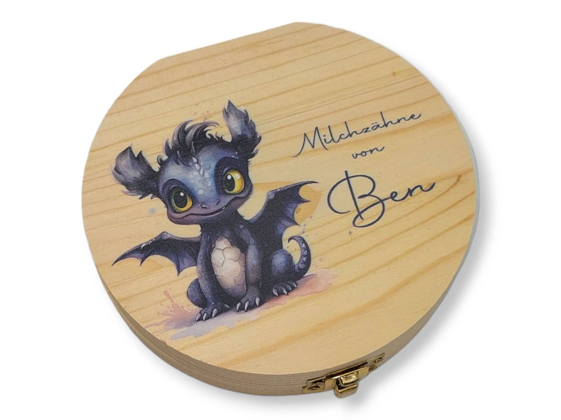 Milchzahndose Personalisiert "Drache Schwarz"/Milchzahnbox Aus Holz von Etsy - TENII