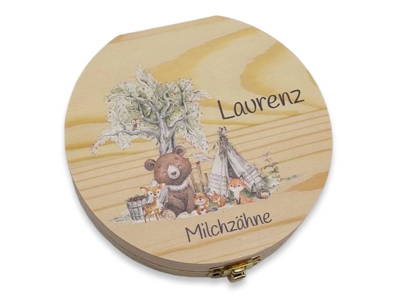 Milchzahndose Personalisiert "Waldtiere 2"/Milchzahnbox Aus Holz von Etsy - TENII