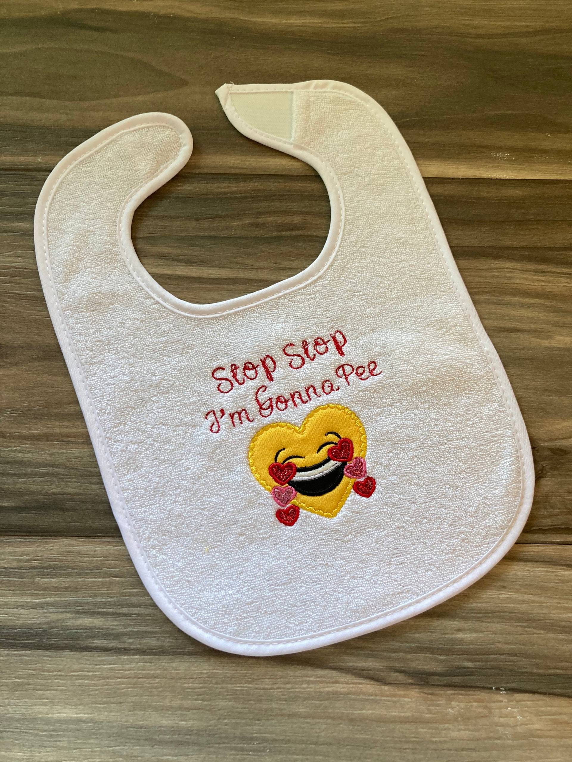 stop I'm Going To Pee Baby Lätzchen, Lätzchen Für Sie, Ihn, Shower Geschenke, Süße Lätzchen, Lustige Lätzchen von Etsy - TGIFCustomDesigns