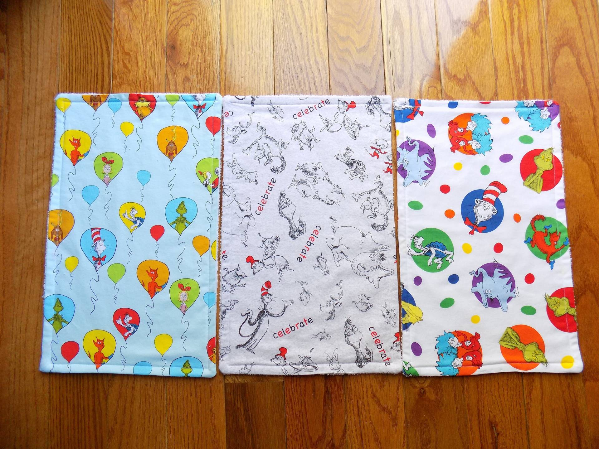 Set Mit 3 Dr. Seuss Spucktüchern - Babyparty von Etsy - TJsCountryCreations