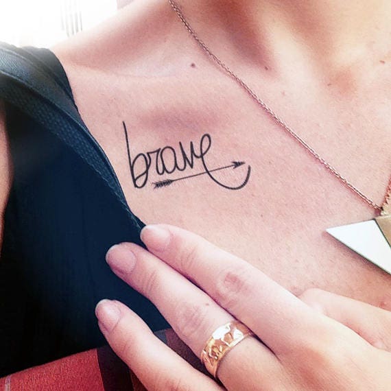 Brave - Temporäres Tattoo | 2Er Set Brave - Temporäres Tattoo | 2Er Set von Etsy - TTTattoodotcom