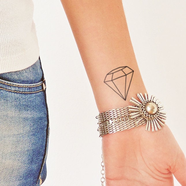 Diamant - Temporäres Tattoo | 2Er Set Diamant - Temporäres Tattoo | 2Er Set von Etsy - TTTattoodotcom