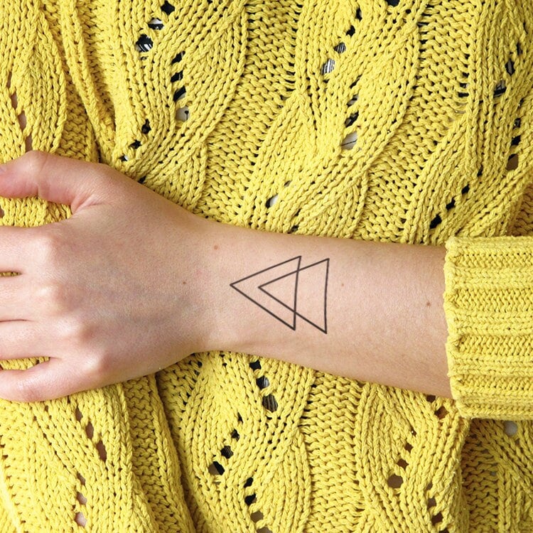 Double Triangle - Temporäres Tattoo | 2Er Set Double Triangle - Temporäres Tattoo | 2Er Set von Etsy - TTTattoodotcom