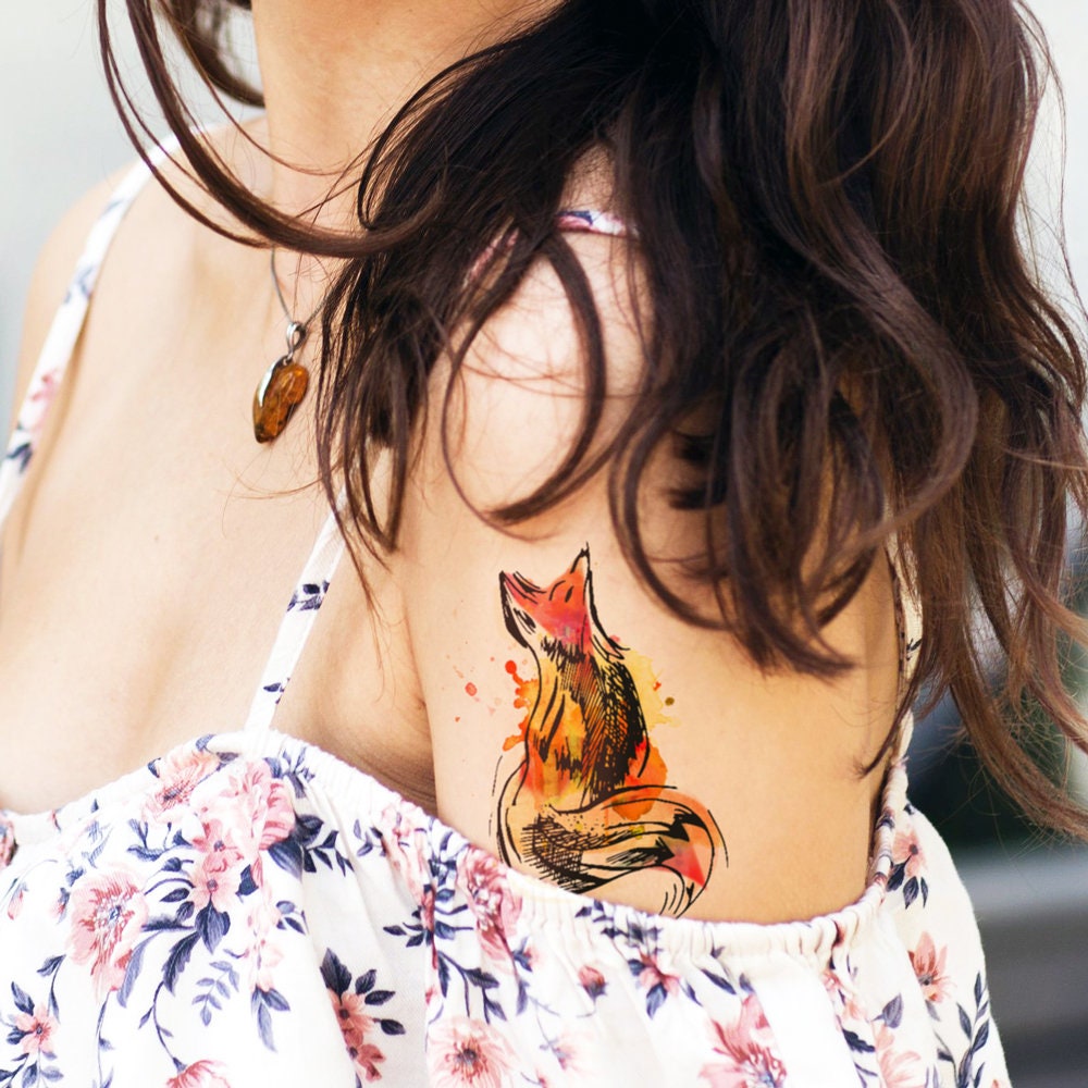 Fuchs - Temporäres Tattoo Fuchs - Temporäres Tattoo von Etsy - TTTattoodotcom