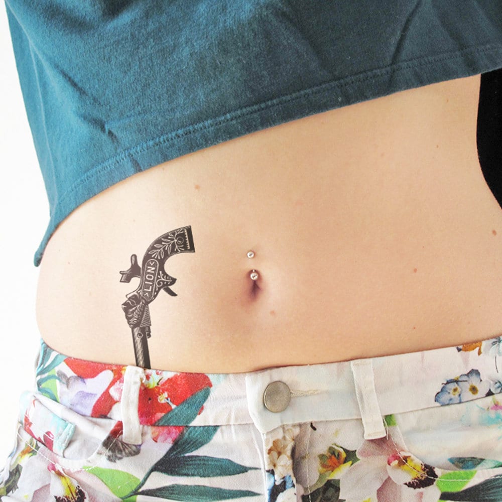 Gewehr - Temporäres Tattoo | 2Er Set Gewehr - Temporäres Tattoo | 2Er Set von Etsy - TTTattoodotcom