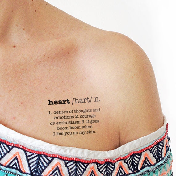 Heart Definition - Temporäres Tattoo | 2Er Set Heart Definition - Temporäres Tattoo | 2Er Set von Etsy - TTTattoodotcom