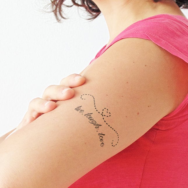Live, Laugh, Love - Temporäres Tattoo | 2Er Set Live, Laugh, Love - Temporäres Tattoo | 2Er Set von Etsy - TTTattoodotcom