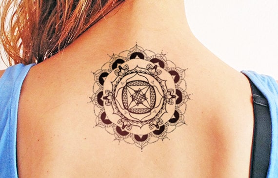Mandala - Temporäres Tattoo Mandala - Temporäres Tattoo von Etsy - TTTattoodotcom