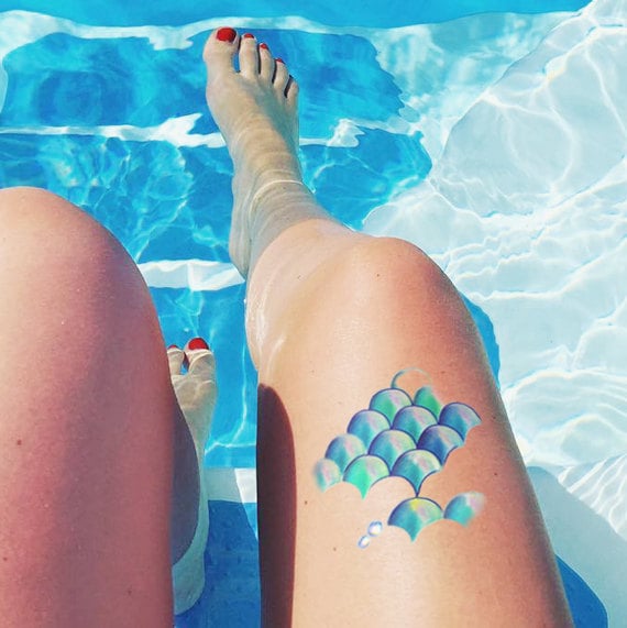 Meerjungfrau Schuppen - Temporäres Tattoo Meerjungfrau Schuppen - Temporäres Tattoo von Etsy - TTTattoodotcom