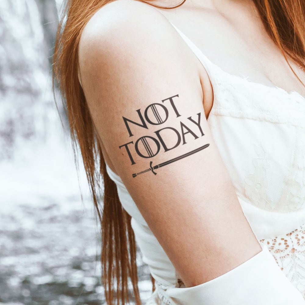Not Today - Temporäres Tattoos | 2Er Set Not Today - Temporäres Tattoos | 2Er Set von Etsy - TTTattoodotcom