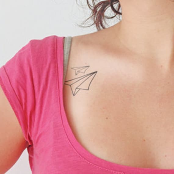 Papierflieger - Temporäres Tattoo | 2Er Set Papierflieger - Temporäres Tattoo | 2Er Set von Etsy - TTTattoodotcom